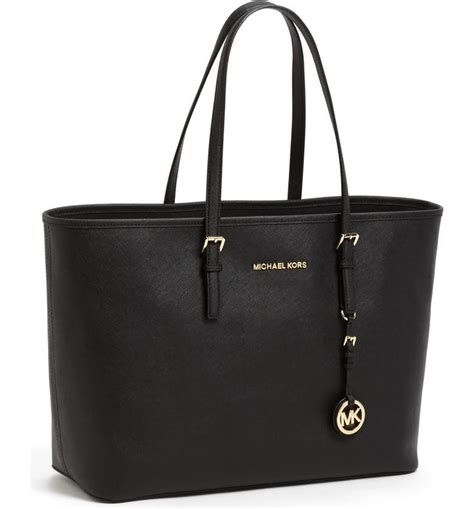 michael kors saffiano black large bag|Michael Kors saffiano tote large.